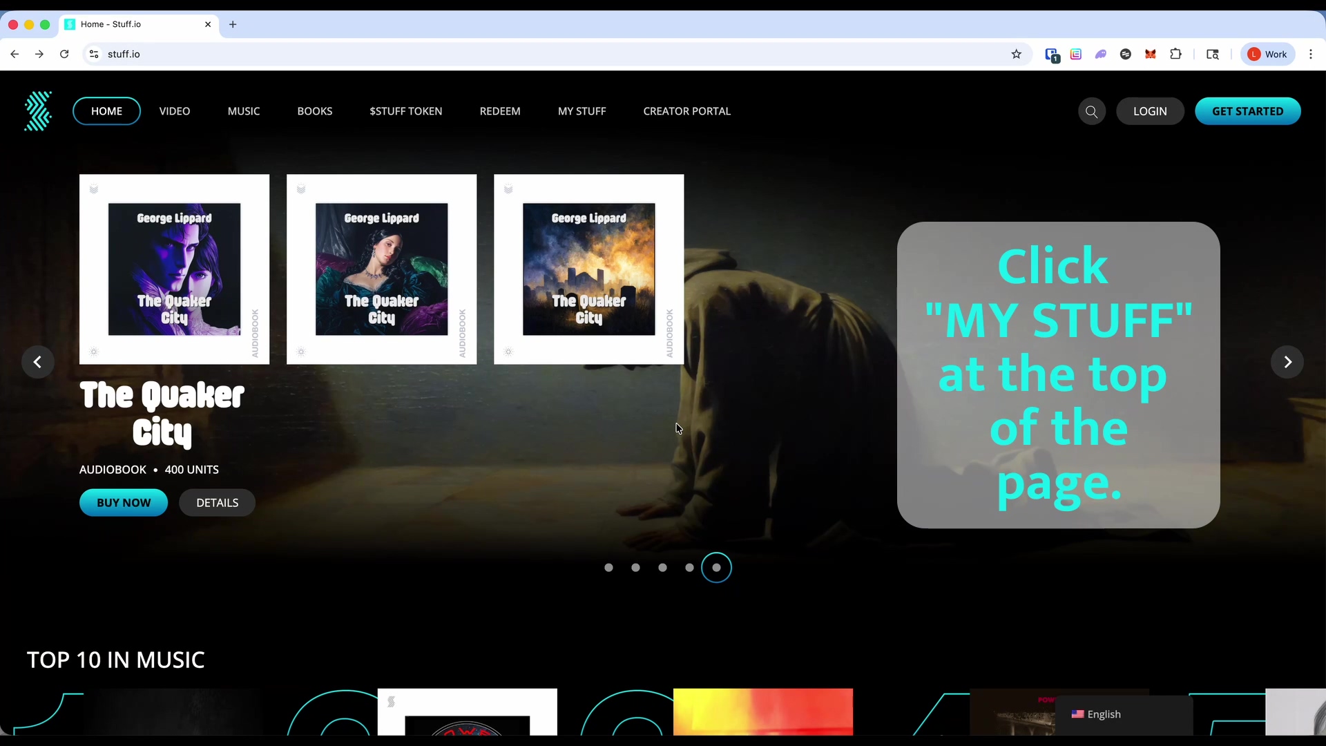 Connecting METAMASK to STUFF